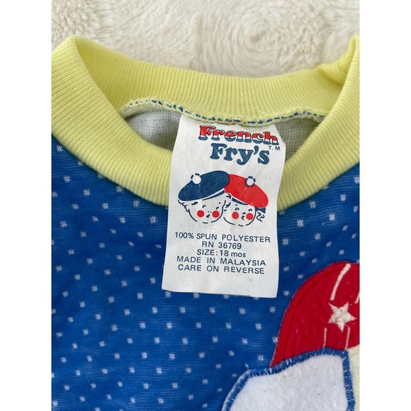 Vintage French Fry's Airplane Sweatshirt 18 Months - Picture 4 of 7